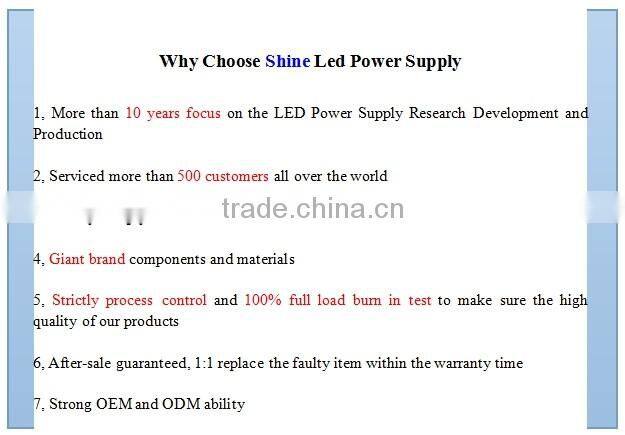 High quality led driver 220vac / 110vac input, input 120v 60hz electronic transformer