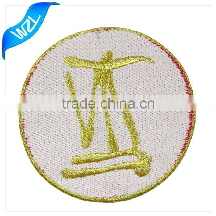 Machine made Vintage label Embroidery patch for jeans
