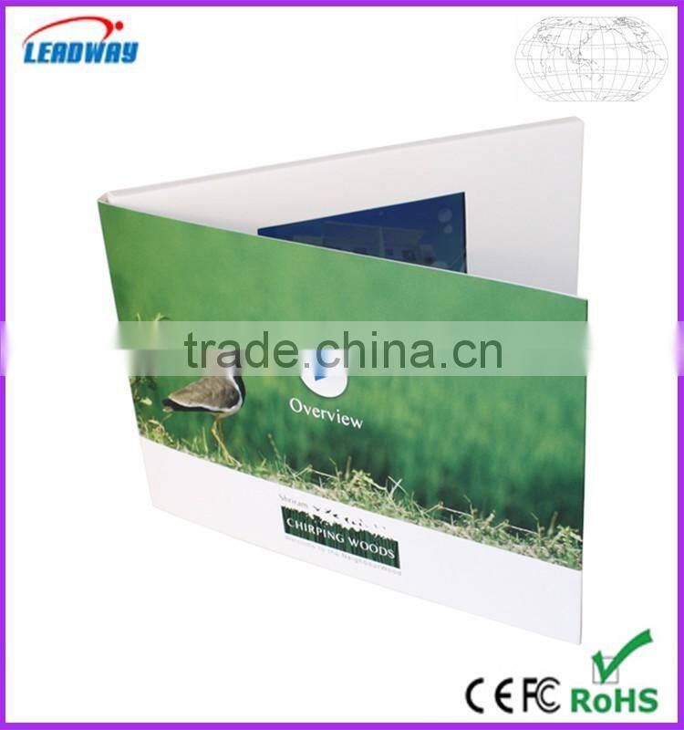 2016 Factory customized newest video greeting card/ lcd video greeting card/video invitation card