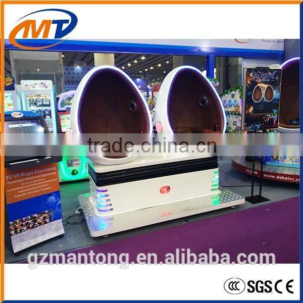 2016 Single/Doble /Triple Interactive Virtual Reality Electric cinema platform 1/3 Seats 360 Degree 9d Egg VR Cinema Simulator