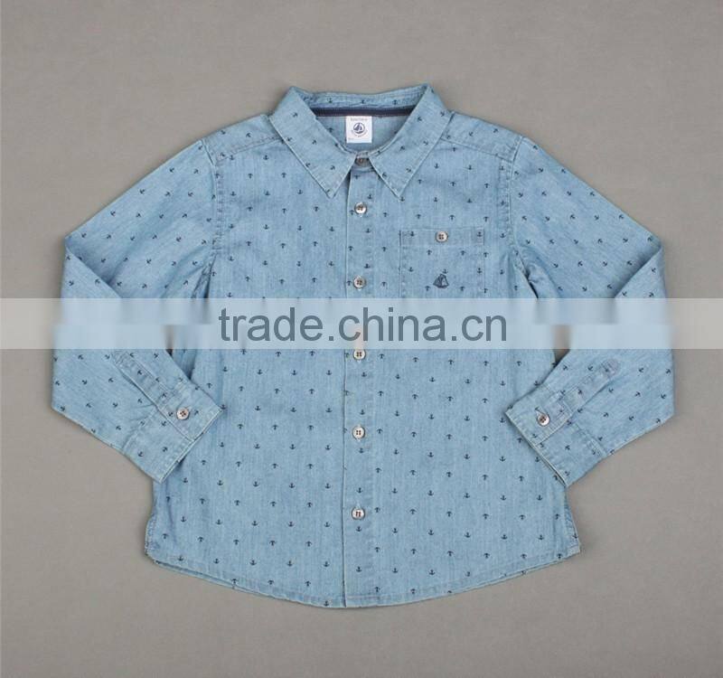 top grade indigo wash kids safety high visibility shirt printing