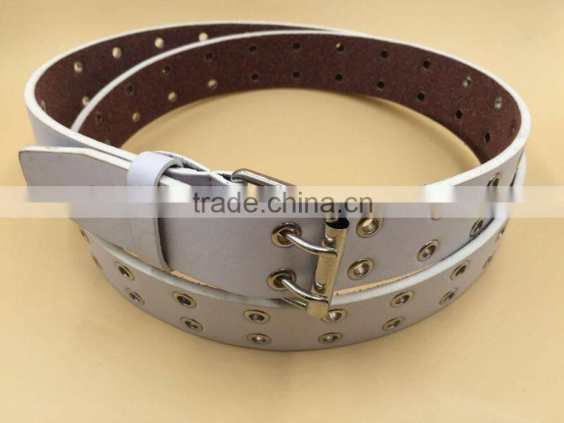 Factory hot sales metal belt with nickel eyelets and rivets for woman