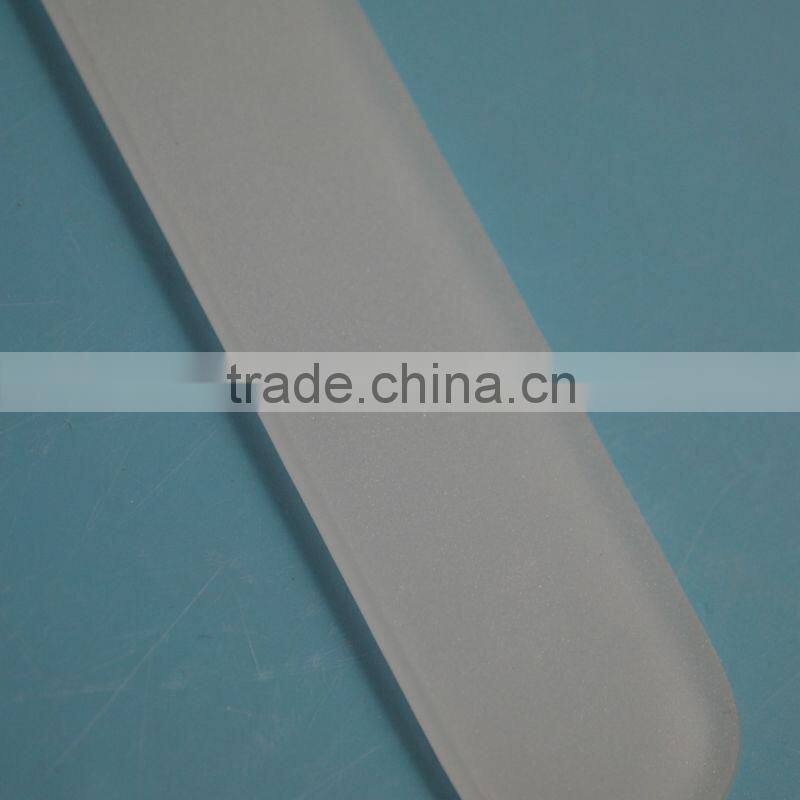 BLC-010 195mm Mat finished black colored handle glass nail file with packaging