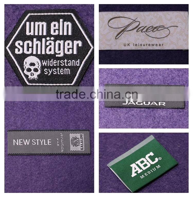 2016 Custom Various Garments Satin Labels Woven Clothing Label