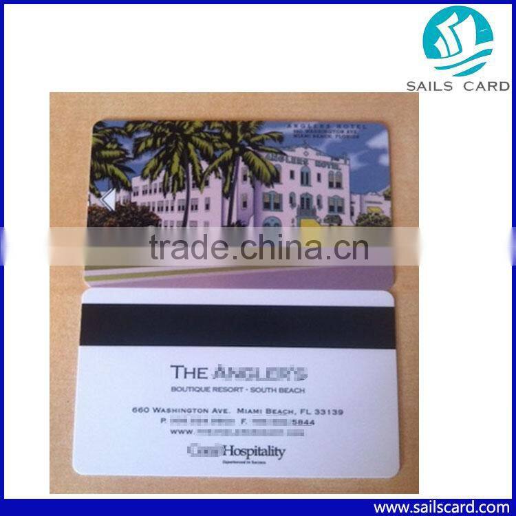 Customized Hi-co and Lo-co magnetic stripe hotel key card