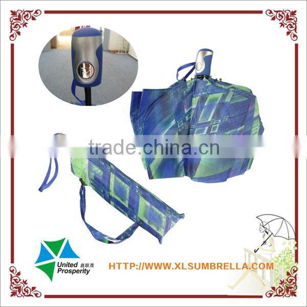 Wholesale black metal 3D pattern art folding umbrella