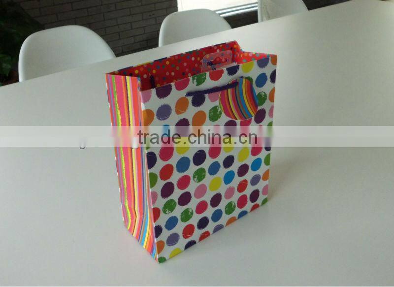 kraft polka dot paper bags