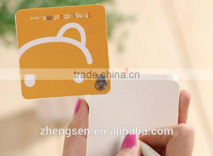 Lovely loose-leaf memo pad with rivet for promotional gift