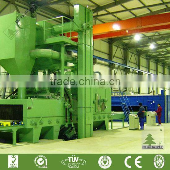 CE Certification Pass Through Type Sandblast Machine / Steel Plate Sandblasting Machine