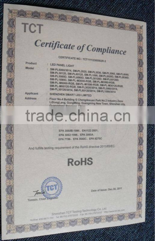 China factory 3 years warrranty led panel light round