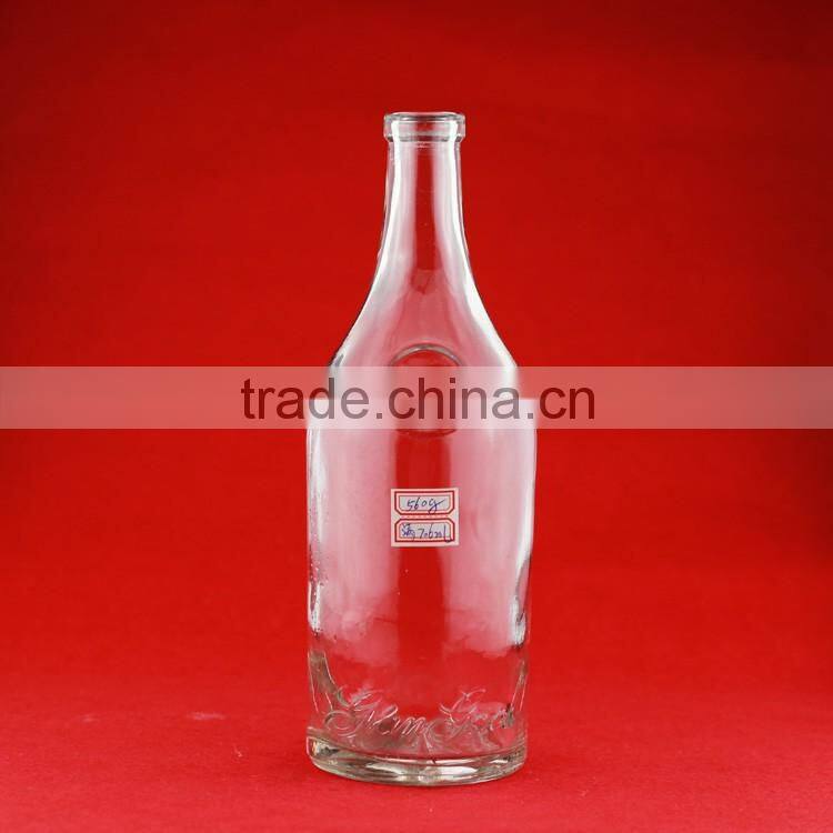 Wholesale empty beverage bottles vodka glass bottles 600ml drinks liquor bottles