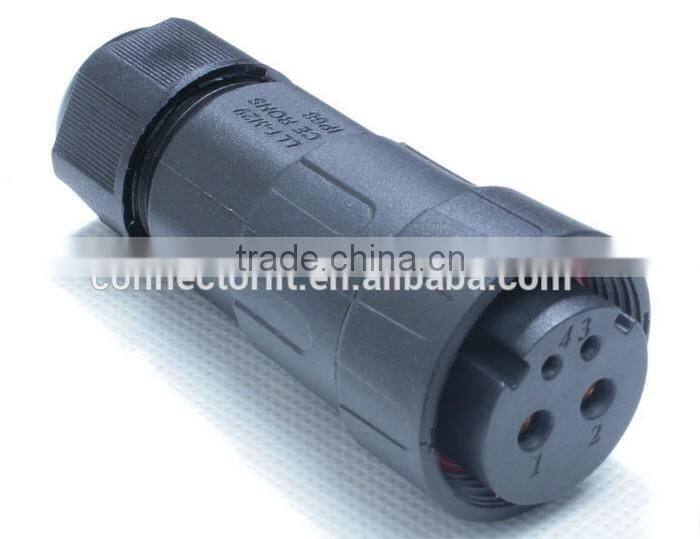 2 +2 pin male and female sealed waterproof industrial connector