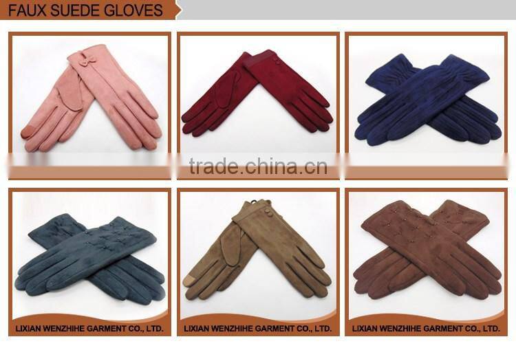 Factory Handmade Faux Suede Leather Dancing Gloves