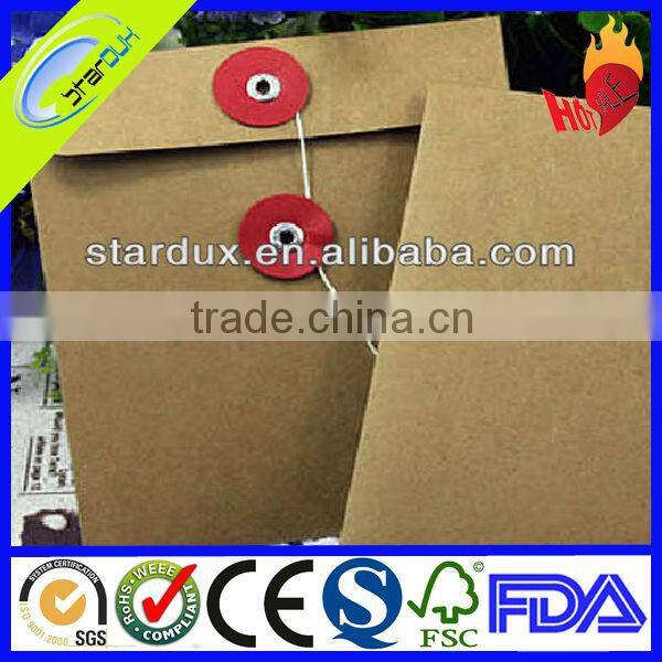 kraft string tie envelopes with window