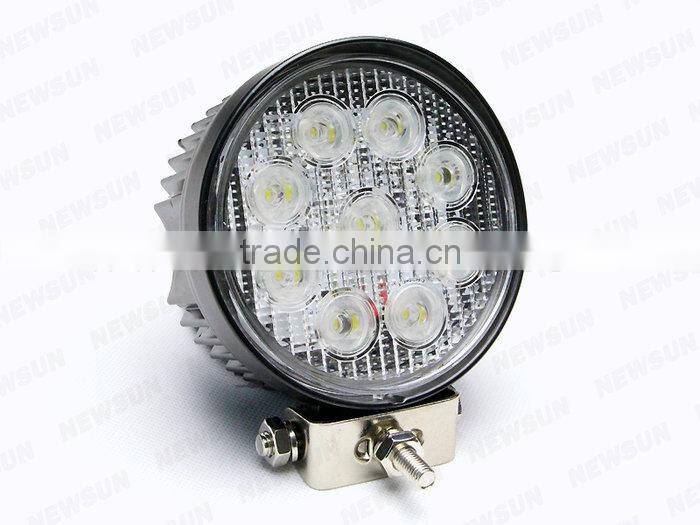 LED Work Light 27W Round Flood Beam/LED Work Lamp 10-30V