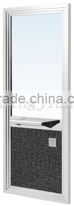 golden 1 side carved pattern mirror styling station with desk M851