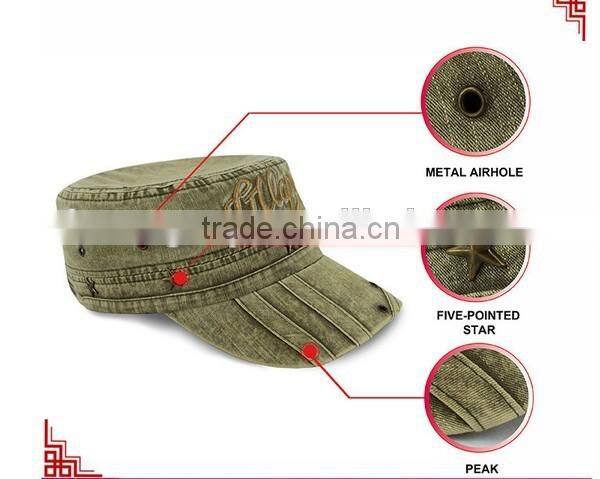 100% cotton twill military cap verclo