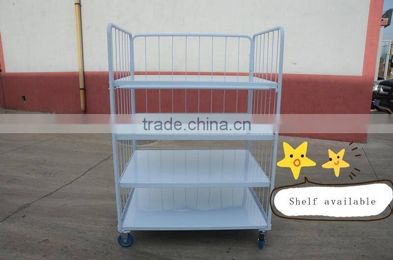 three sides material handling steel tube collapsible moving containers