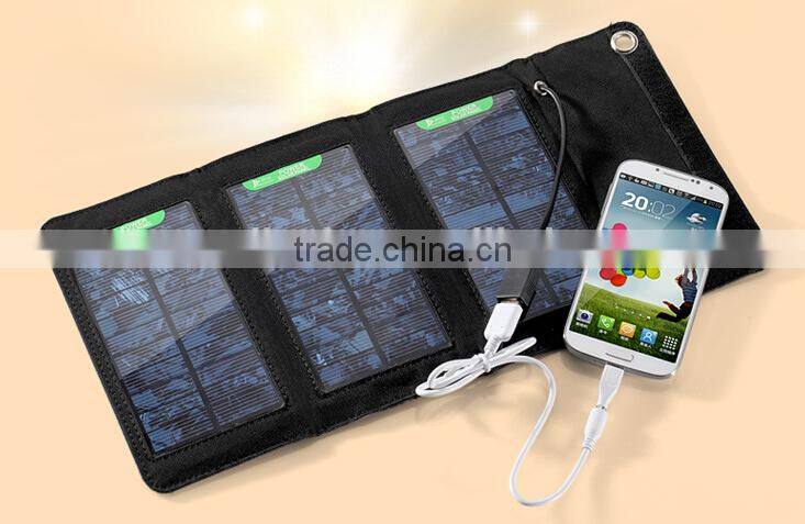 High Efficient 5W Foldable Solar Panel & Battery Charger