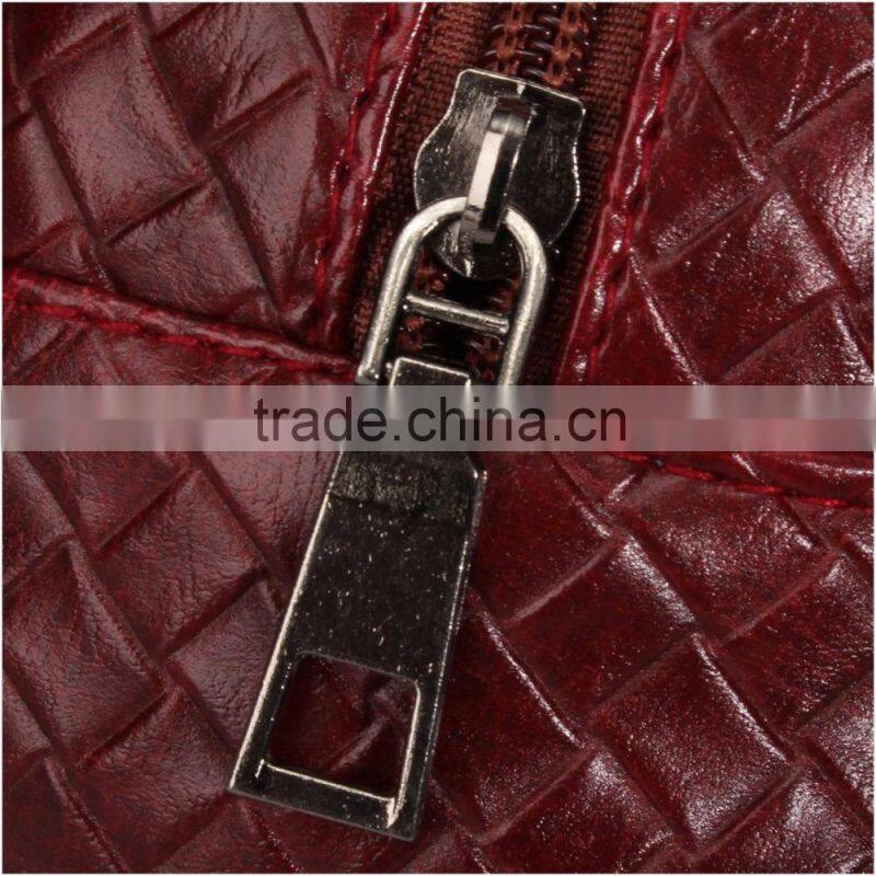 Luxury Women Girls Leather Woven Backpack Campus Shoulder Bag Bookbag Satchel