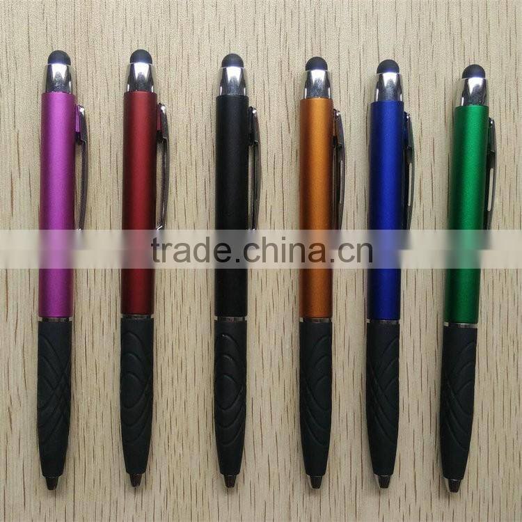 Export quality products chromed neb and black grip retractable stylus pens