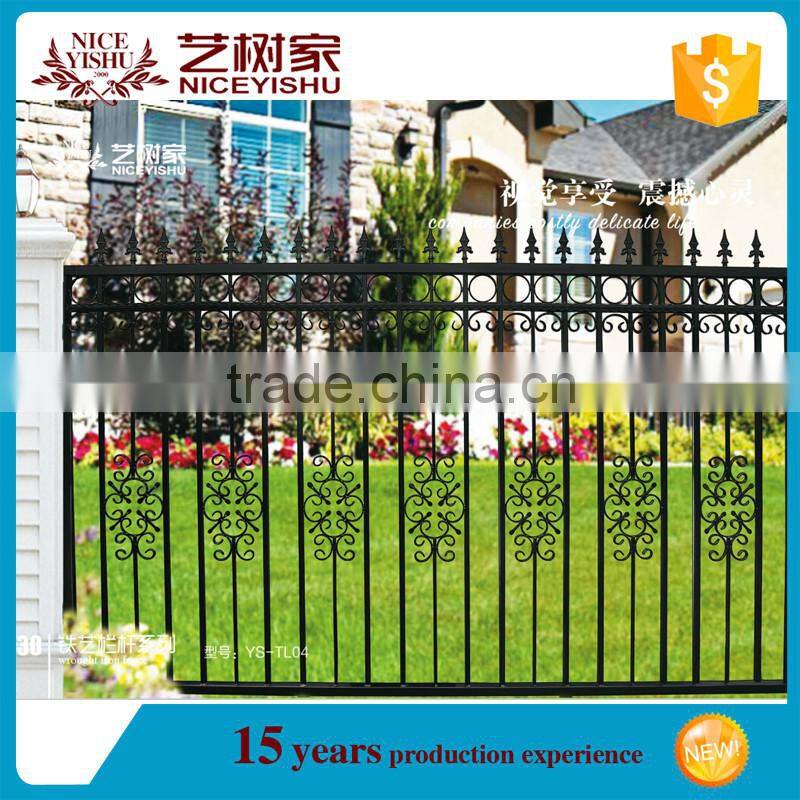 Cheap wrought iron fencing panels and metal fence gates for sale