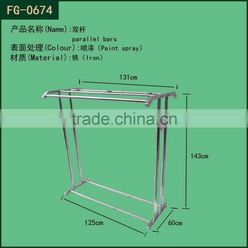 Display clothes metal hanging shelf