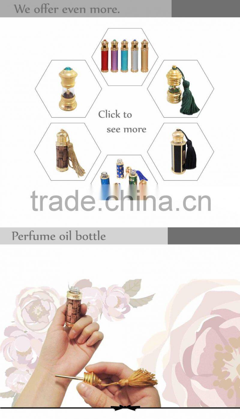 7ml advanced plating golden refillable oil bottle for personal care
