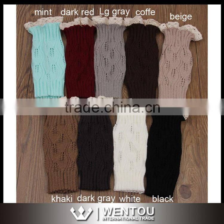 Winter Soft Cuffs Knitted Crochet Women Boot Sock Cuffs