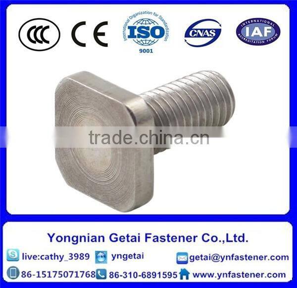 Stainless steel Square head bolts with large/small, 201/202/304/316 with high quality