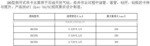Oil equipment;Drilling rig;rig tool;Type DD Elevator