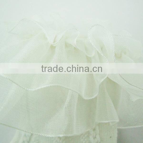 GSB-117 Custom high quality white organic cotton baby fancy lace socks