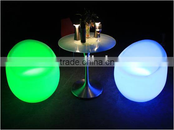 elegang led sofa with lighting Modern Outdoor Furniture Plastic Led Sofa color change for hotelrotomoulding led furniture