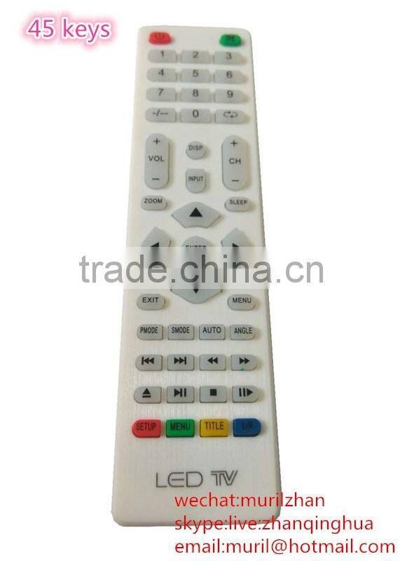 ZF High Quality White 45 Keys LED TV Remote Control for Bangladesh Market