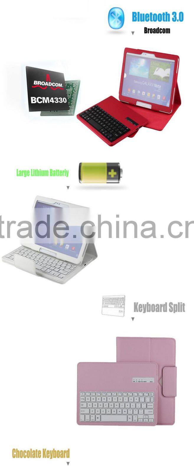 Portable Folding wireless Bluetooth Keyboard for Samsung NOTE 10.1inch P600/T520-SA106