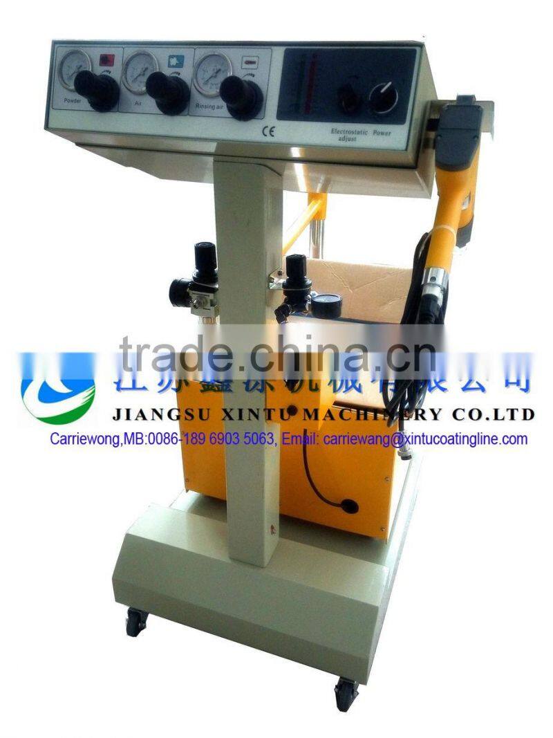 Dual Powder Guns Electrostatic box feeder vibrating powder coating system