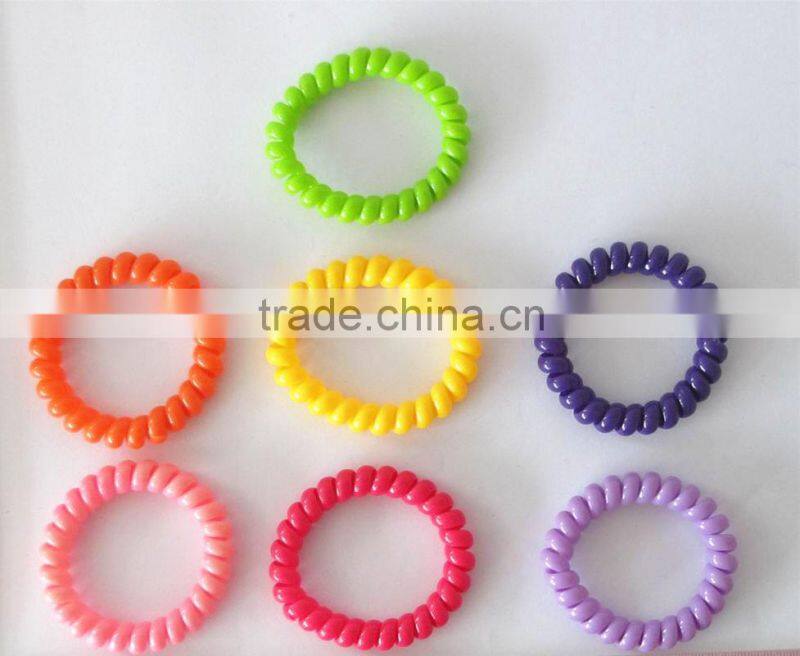 Hot sale wholesale multicolor plastic spiral hair band