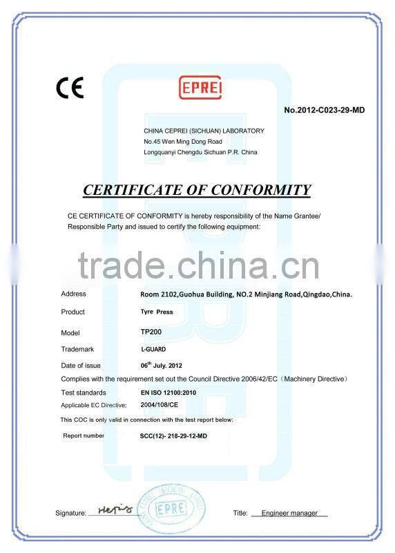 imprensa pneu Tyre Press200 ton, Solid Tire Press Reifenpresse