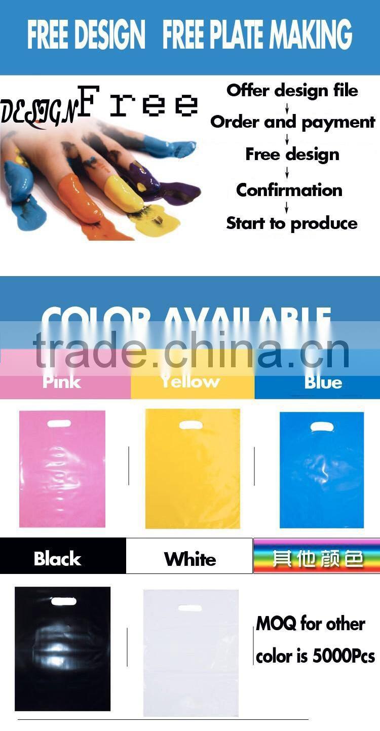 Green plastic bag with logo print 40x50 cm