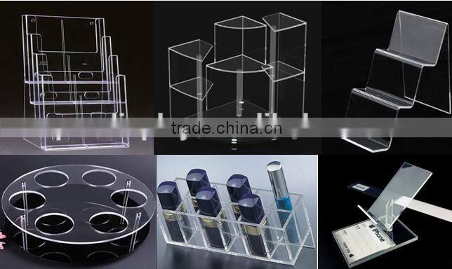 custom clear assembled supermarket shelf acrylic display rack for wholesale cheap