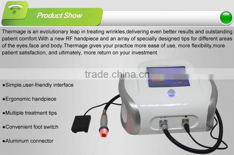 High quality fractional RF machine for skin lift, wrinkle removal, one handpiece with multiple treatment tips, 3 years warranty
