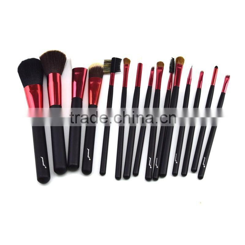 Long lasting cosmetic brush for beginner professional 15pcs makeup brush with cylinder