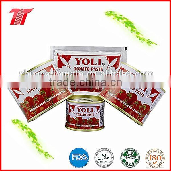 Double Concentrated Sachet Tomato Paste OF YOLI Brand with Low Price