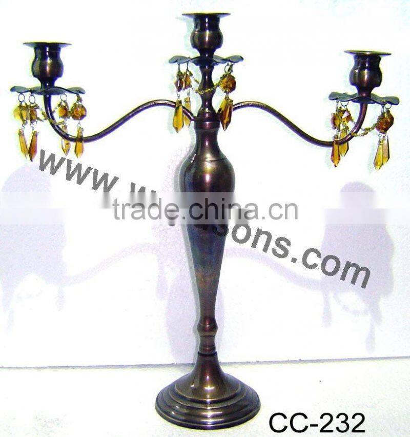 Jet Black Candelabra For party Used And Weddings Decorations