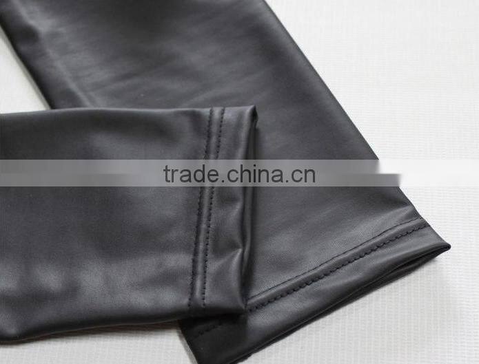Large Size Hot Womens Girls Sexy Fashion Faux Leather Black Leggings Pencil Pants Trousers Tights