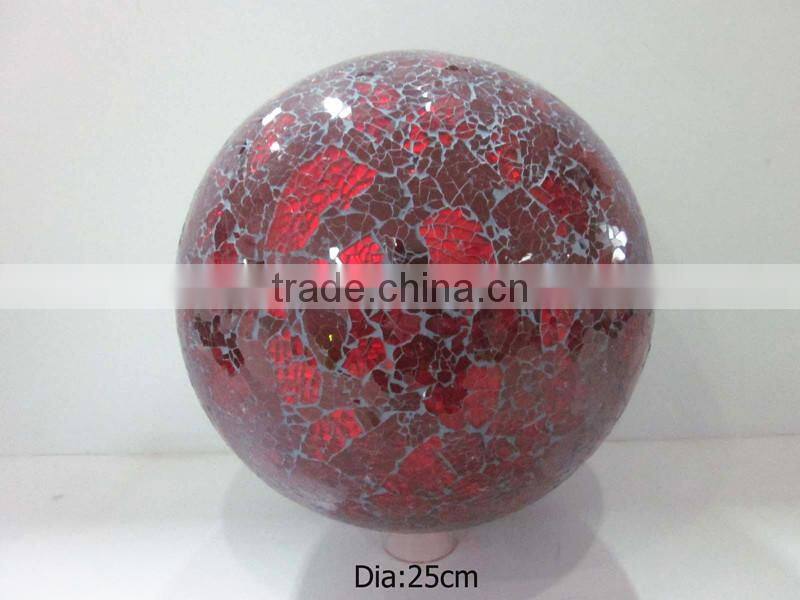 10" multi colors mosaic glass garden ball