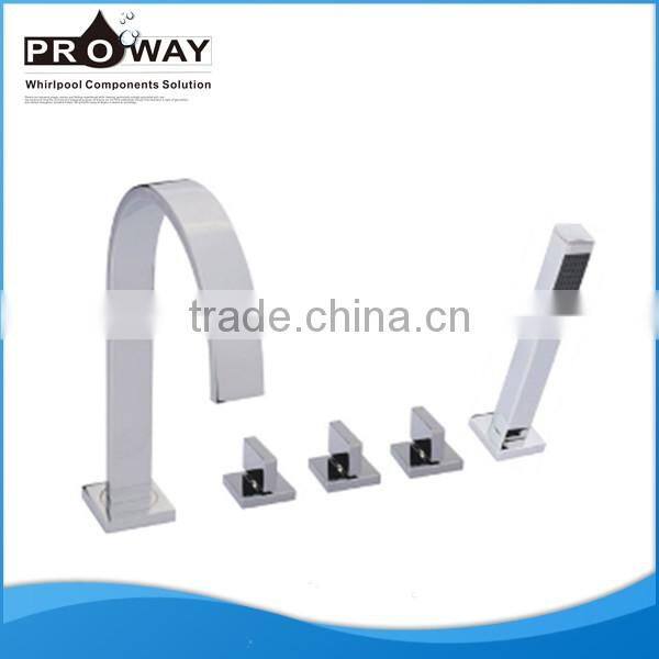 Five Holes Deck Mount Used Bath Faucet Waterfall Faucet for Bathtub
