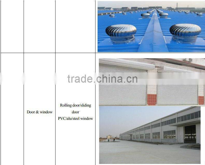 Low cost light steel frame prefabricated sheds structural steel hanger