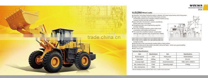 DLS958 5ton coal bucket wheel loader