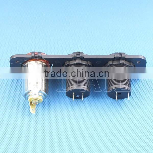 Panel Mounted 12V Car Cigarette Lighter Socket Dual USB Charger Socket Power Adapter Outlet Splitter